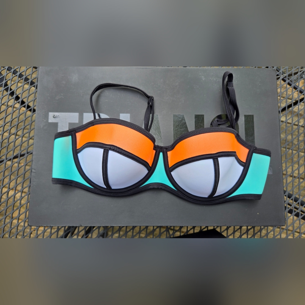 Triangl Swimwear Orange and Green Bikini